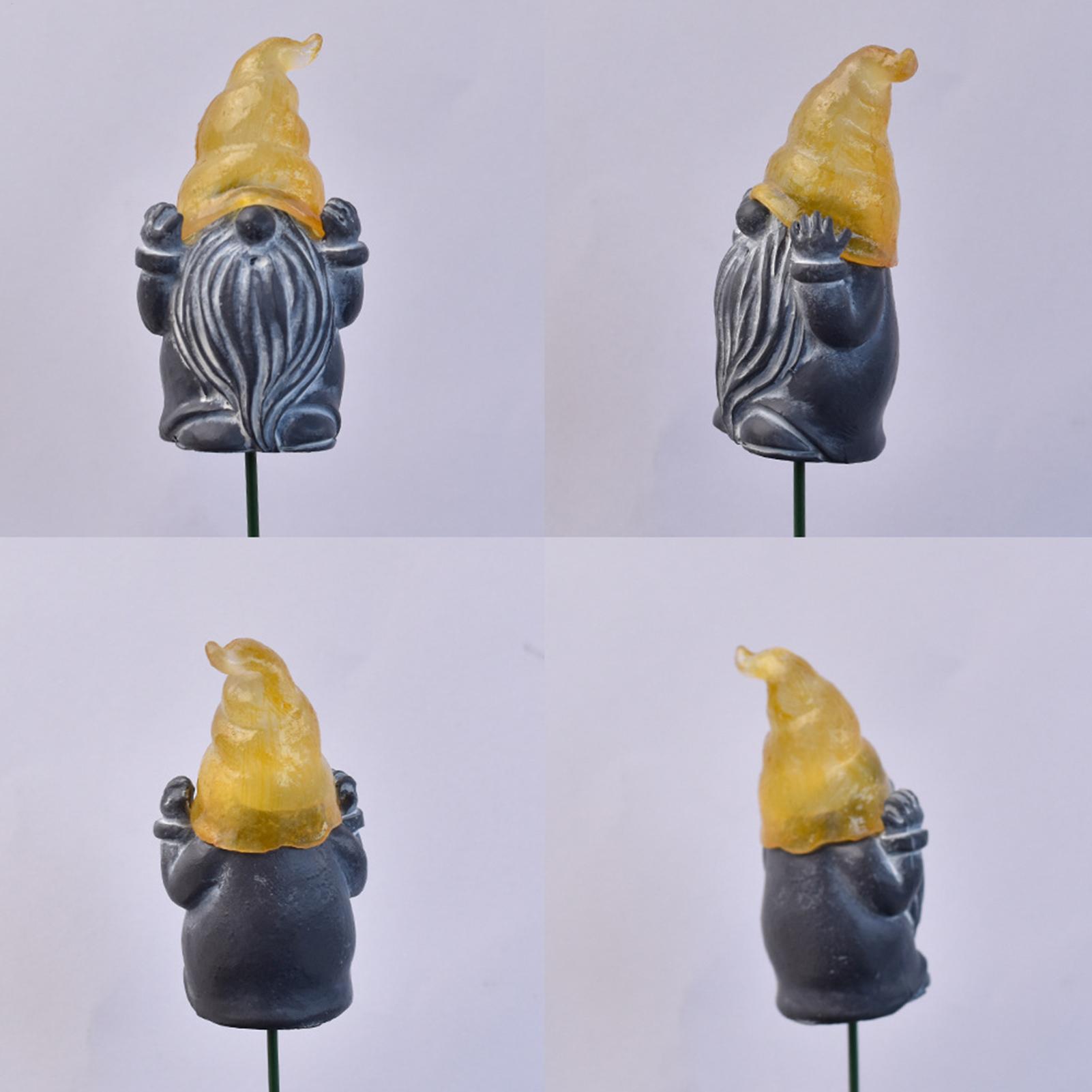 Resin Art With Flowers - เสาประดับตกแต่งสวน 3 ชิ้น ทำจากเรซิ่นเรืองแสง ของตกแต่งสวนกลางแจ้ง สำหรับสนามหญ้า