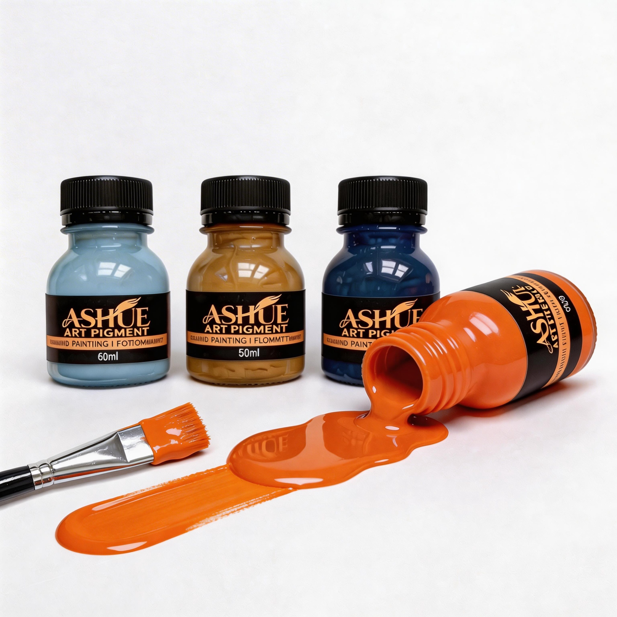 Resin Art Pouring - ชุดสีอะคริลิกสำหรับงานเท 4 สี ขนาด 60 มล.