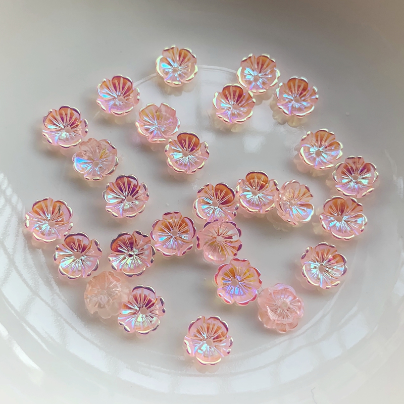 Resin Art Earrings Design - ดอกไม้ 8 มม. ต่างหู เครื่องประดับ อุปกรณ์เรซิ่น