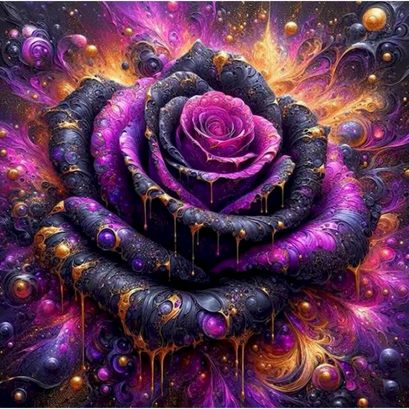 Resin Art Of Rose - GATYZTORY ภาพเพชร 5D ลายดอกกุหลาบ ชุดตกแต่งบ้าน ชุดภาพเพชรสำหรับผู้เริ่มต้น