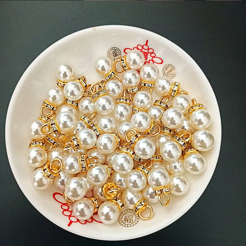 Resin Art Gift For Anniversary - 30 ชิ้นรอบเพิร์ลเพชรจี้ทองเงิน DIY เจ้าหญิงงานแต่งงานของขวัญขนาดใหญ่ออกแบบ Art Decor