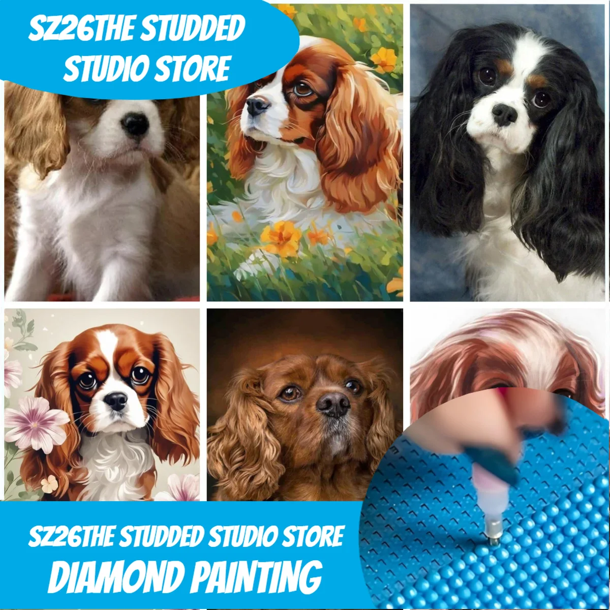 Resin Art Pouring - ชุดอุปกรณ์ศิลปะเพชร 5 มิติ แบบติดเพชร รุ่น Cavalier