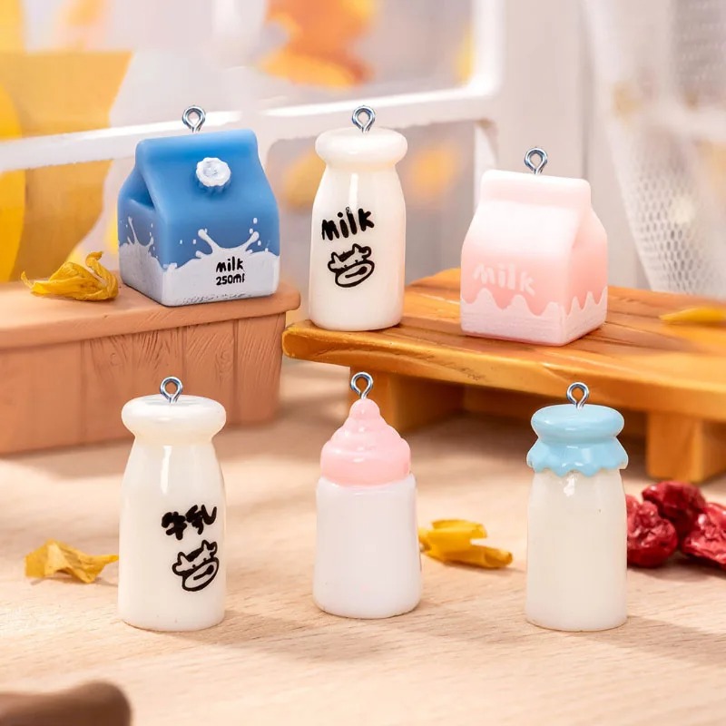 Resin Art Kits For Adults - 10 ชิ้นมินิขวดนมเรซิ่นชาร์มจี้สำหรับทำเครื่องประดับ DIY ต่างหูสร้อยคอสร้อยข้อมือทำด้วยมืออุปกรณ์ตกแต่ง
