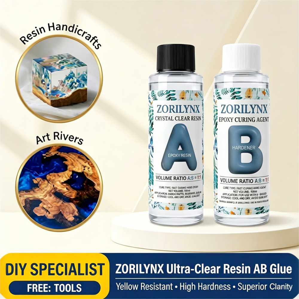 Resin Art Pouring - ชุดเรซิ่นอีพ็อกซี่ใส 200 มล. สำหรับงานศิลปะแบบ Fluid Art