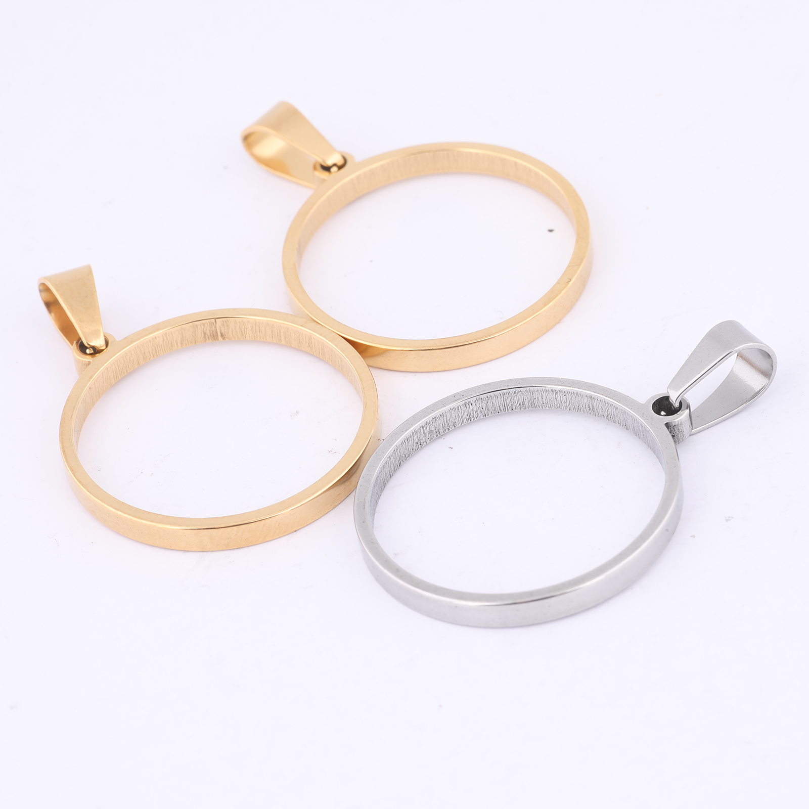 Resin Art Kits For Adults - 10pcs 25mm รอบเปิด BEZEL Charms สแตนเลสสตีล