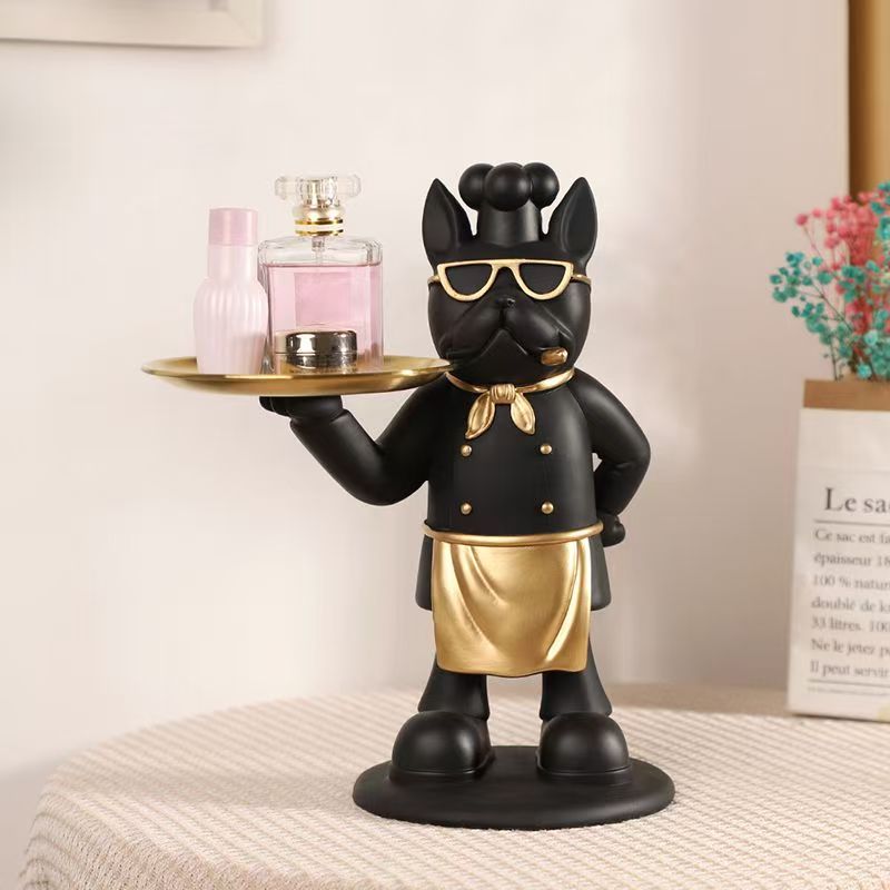 Resin Art Dining Table - เรซิ่นโจรสลัด Chef รูปปั้นถาดรีโมทคอนโทรล Key Modern Entrance
