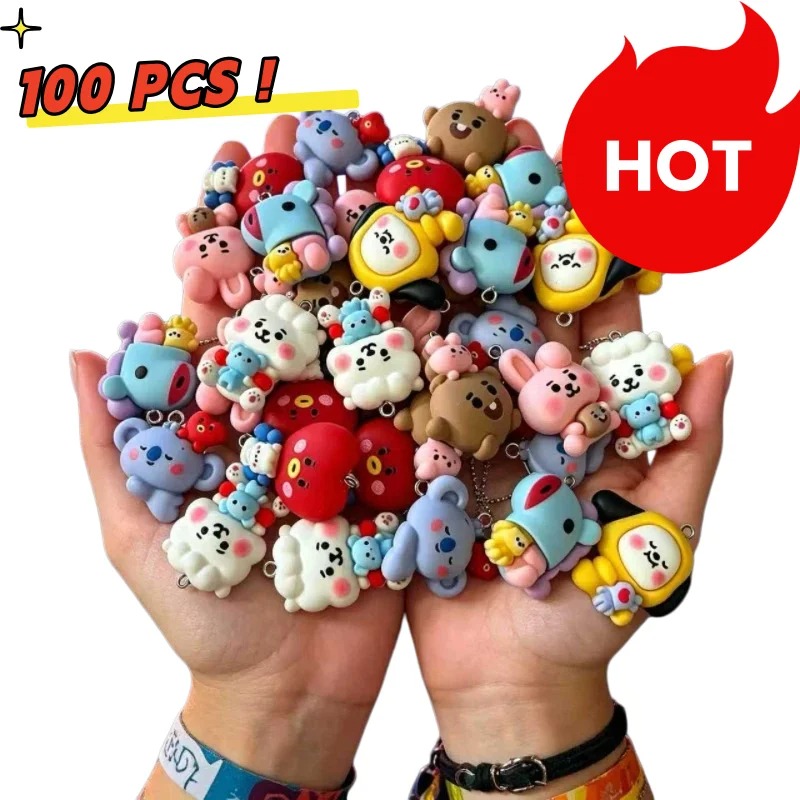 Resin Art Kits For Adults - ชุด 7 ชิ้น BT21 ชาร์มการ์ตูนเรซิน อุปกรณ์