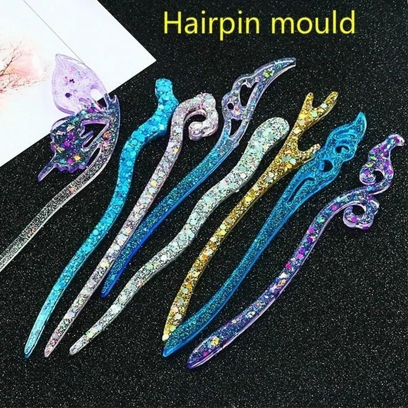 Resin Art Kits For Adults - แม่พิมพ์ซิลิโคนใสแบบใหม่สำหรับทำเครื่องประดับผมเรซิ่น DIY แม่พิมพ์เรซิ่นอีพ็อกซี่สำหรับตกแต่งผมผู้หญิง
