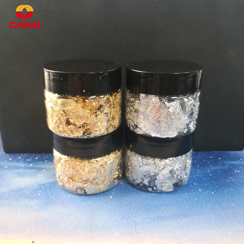 Resin Art Gift For Anniversary - 3g Gold Leaf Flakes อีพ็อกซี่เรซิ่นบรรจุเงินฟอยล์กระดาษ DIY