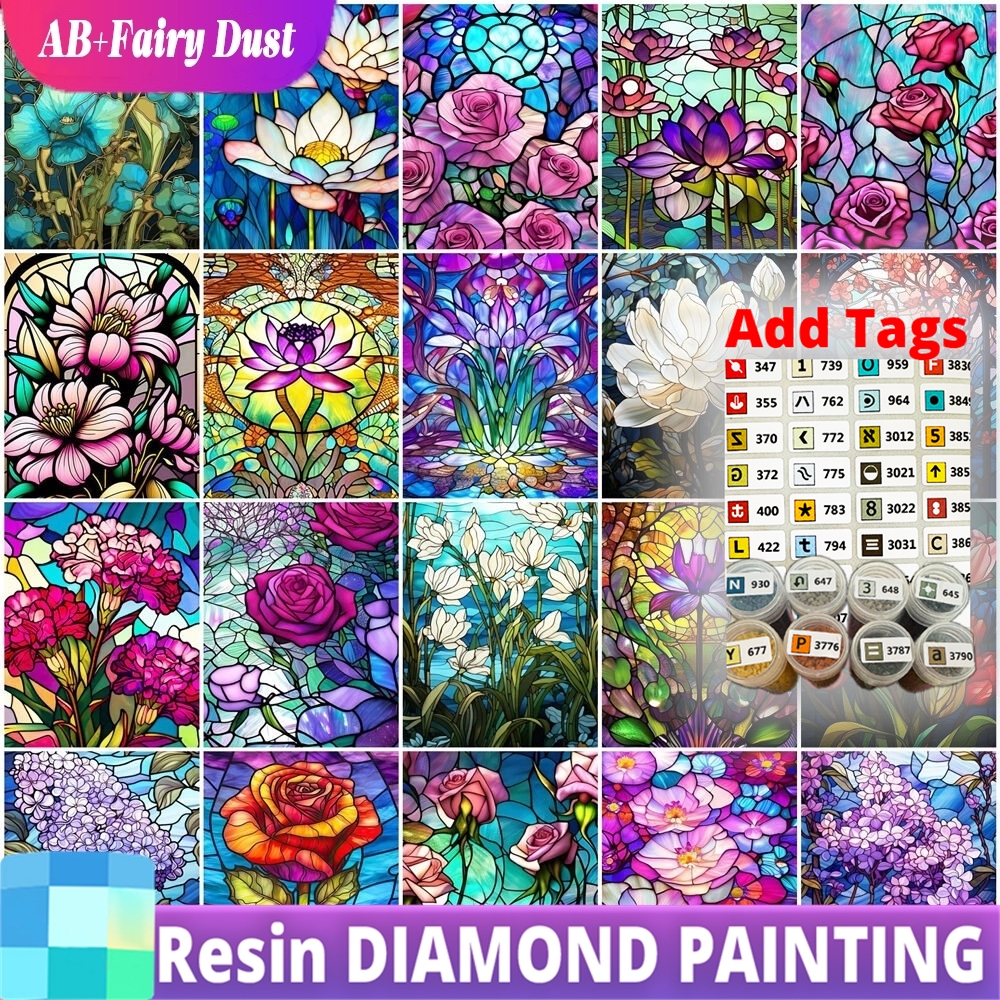 Resin Art Of Rose - เรซิ่น AB Fairy Dust 5D DIY