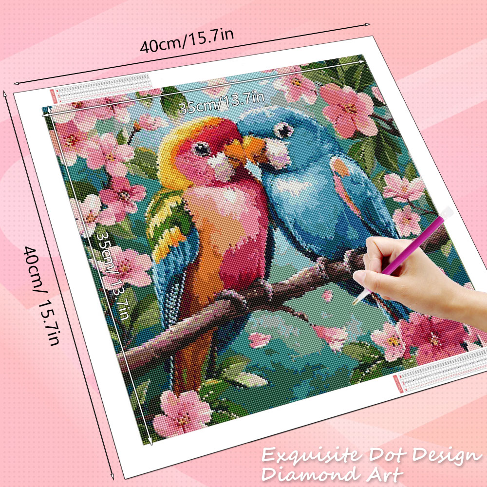 ภาพเพชร HUACAN ลายดอกไม้ นก สั - Resin Art Of Rose บทวิจารณ์และราคา
