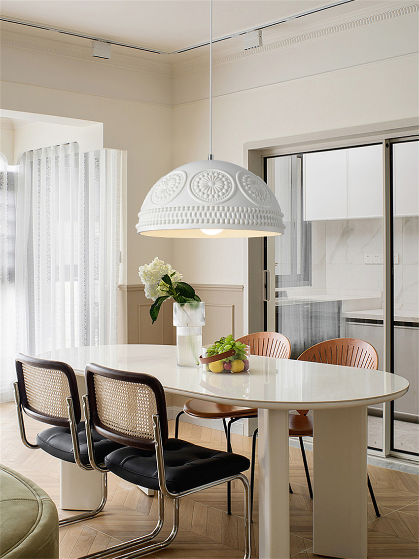 โคมไฟห้อยเพดานเรซิ่นสีขาวสไตล์ - Resin Art Dining Table บทวิจารณ์และราคา
