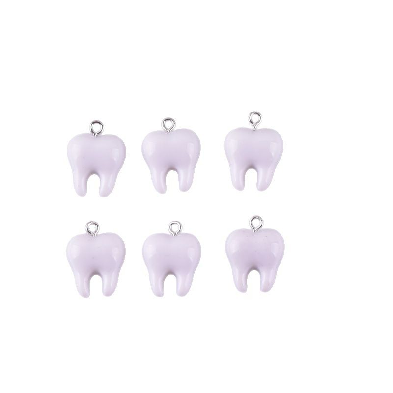 จี้เรซิ่นรูปฟันสีขาวน่ารัก 10  - Resin Art Kits For Adults บทวิจารณ์และราคา
