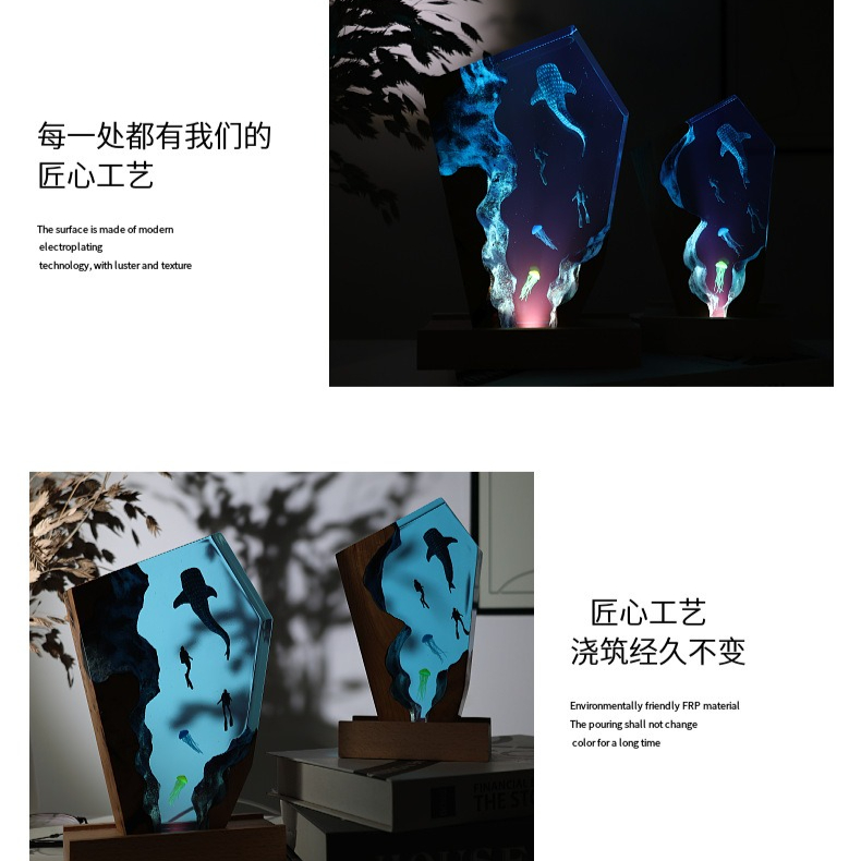ของตกแต่งเรซิ่นรูปน้ำพุร้อน วา - Resin Art Gift For Anniversary บทวิจารณ์และราคา