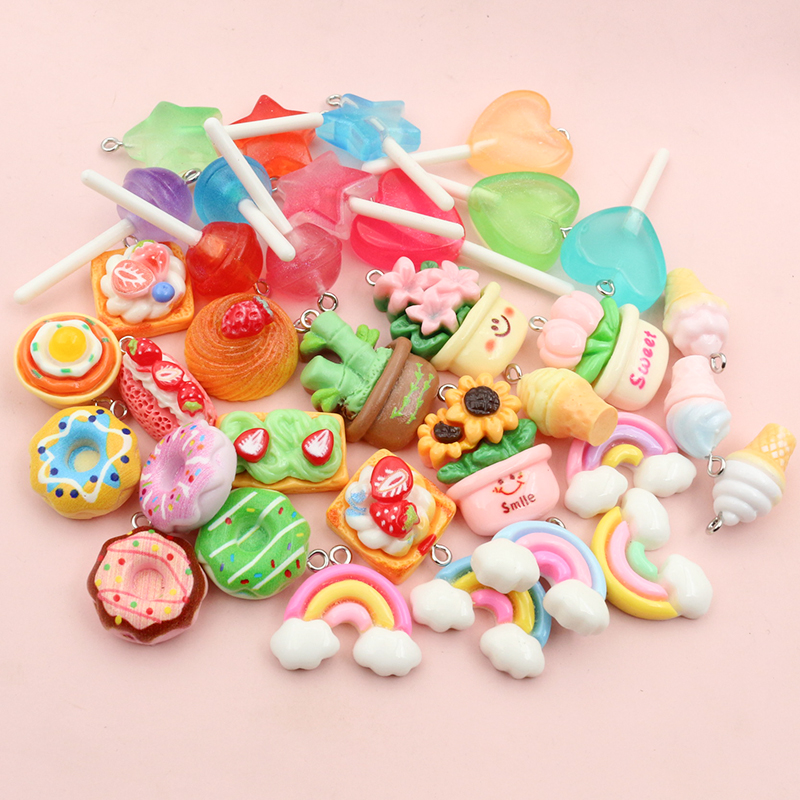 10ชิ้นสีผสมเรซิ่นน่ารักเค้กดอก - Resin Art With Flowers บทวิจารณ์และราคา