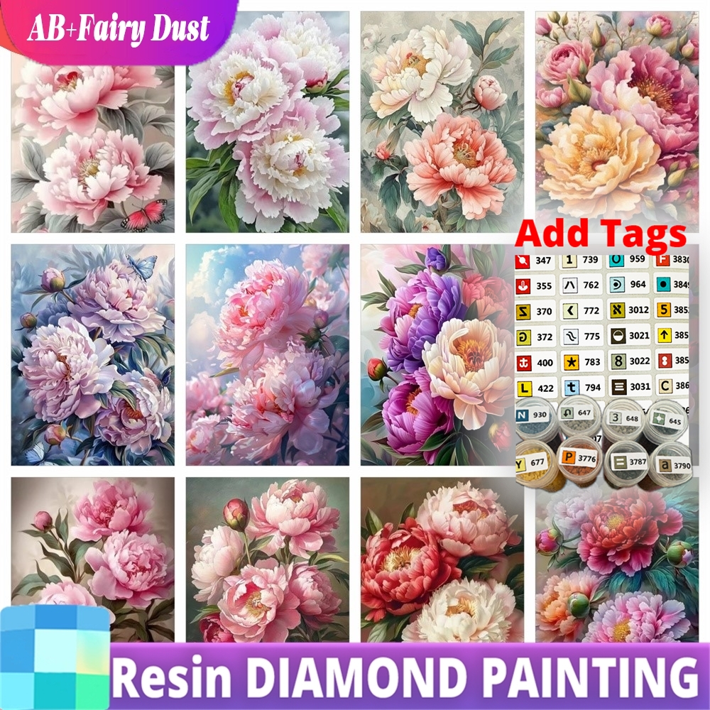 เรซิ่นแฟรี่ดัสท์ AB ภาพวาดเพชร - Resin Art Of Rose บทวิจารณ์และราคา