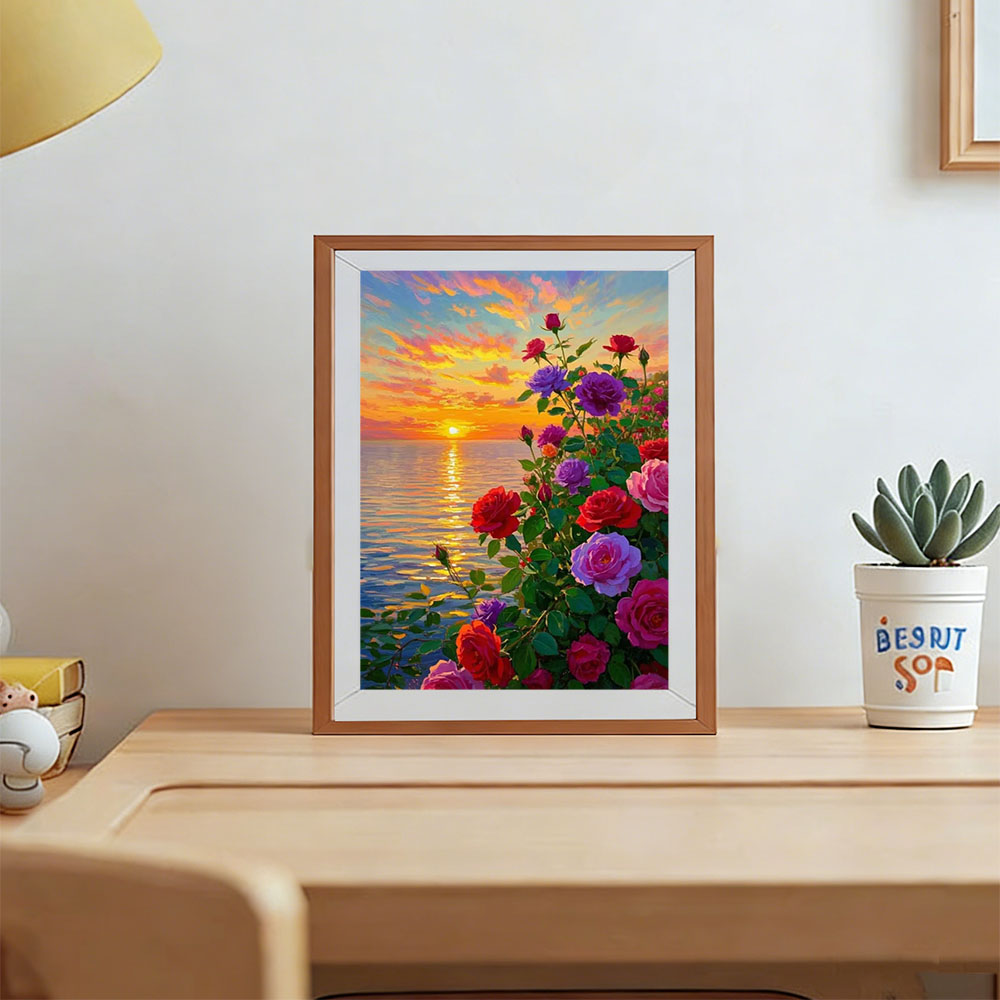 AZQSD ภาพวาดศิลปะเพชร ภาพดอกกุ - Resin Art Of Rose บทวิจารณ์และราคา