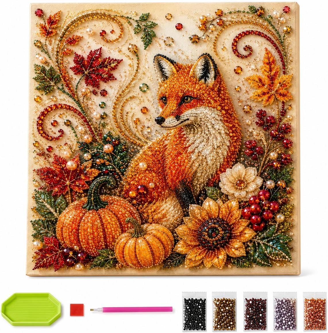 ชุดภาพวาดเพชรลายฤดูใบไม้ร่วง ช - Resin Art With Flowers บทวิจารณ์และราคา