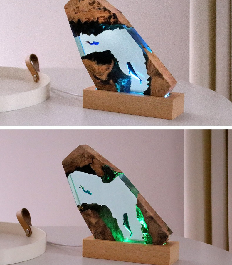 ของตกแต่งบ้านรูปนักดำน้ำในถ้ำใ - Resin Art Gift For Anniversary บทวิจารณ์และราคา