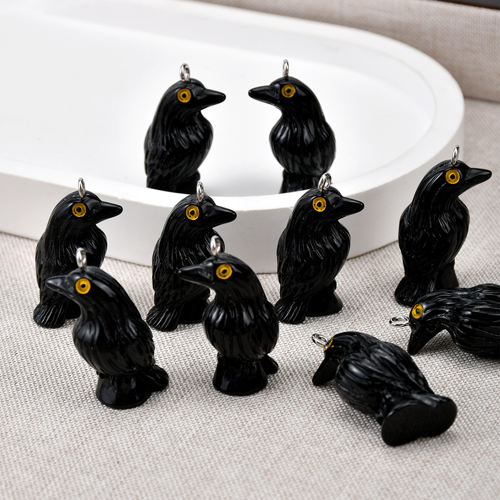 จี้เรซิ่นรูปอวัยวะนกอีกาสีดำ 1 - Resin Art Kits For Adults บทวิจารณ์และราคา