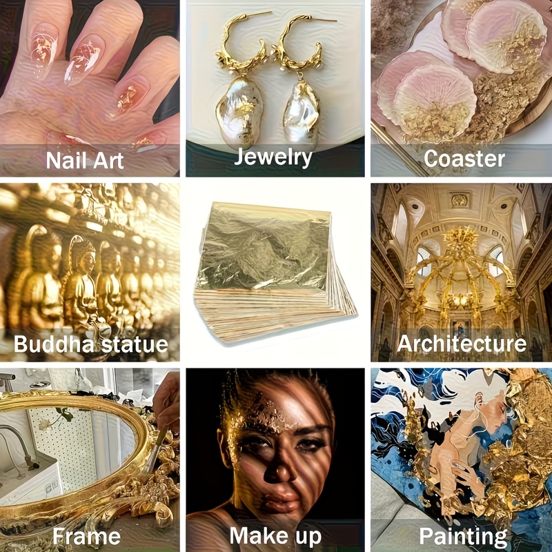 ชุดกระดาษฟอยล์สีทองเทียม 100 ช - Resin Art Gift For Anniversary บทวิจารณ์และราคา
