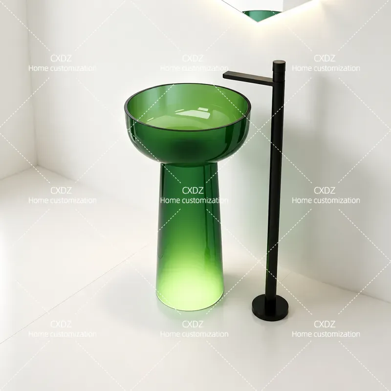 อ่างล้างหน้าแบบตั้งพื้นถึงเพดา - Resin Art Floor บทวิจารณ์และราคา