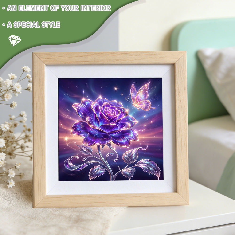 ภาพวาดเพชรทรงกลมเต็มรูปแบบ Hua - Resin Art Of Rose บทวิจารณ์และราคา