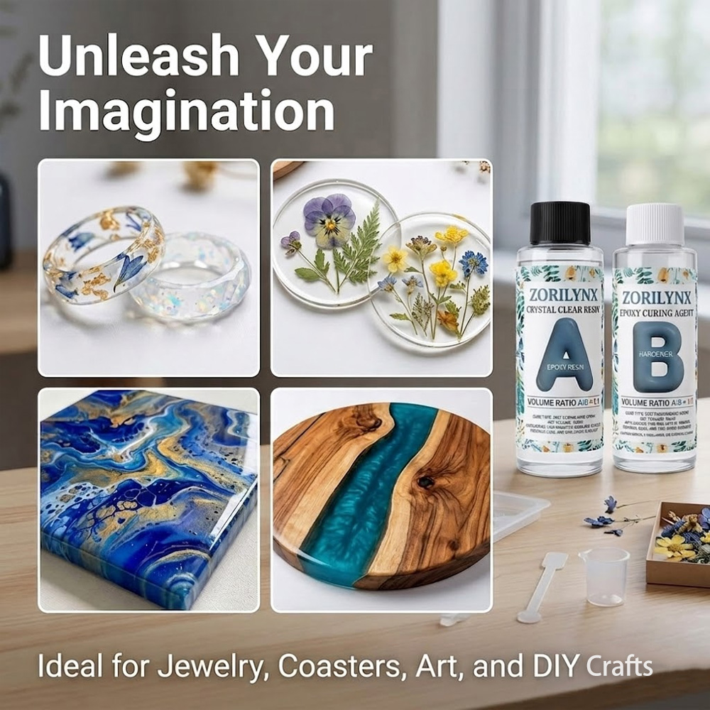 ชุดเรซิ่นอีพ็อกซี่ใส 200 มล. ส - Resin Art Pouring บทวิจารณ์และราคา