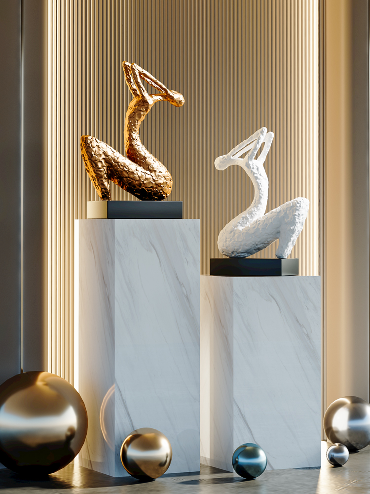 ประติมากรรมการตกแต่งบ้านรูปแกะ - Resin Art Floor บทวิจารณ์และราคา