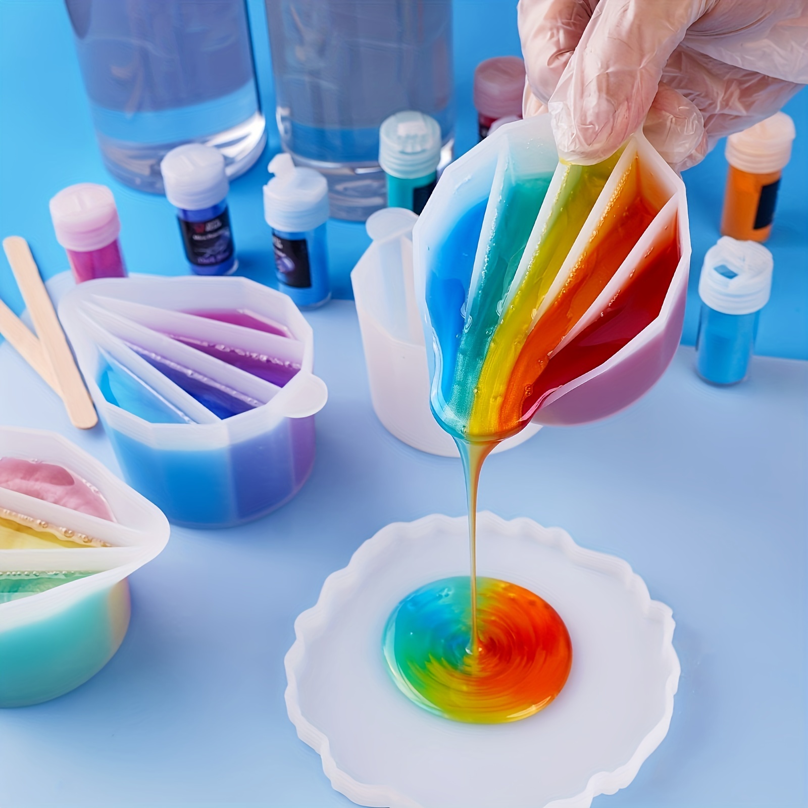 ถ้วยซิลิโคนแบบแยกส่วน 1 ชิ้น พ - Resin Art Pouring บทวิจารณ์และราคา