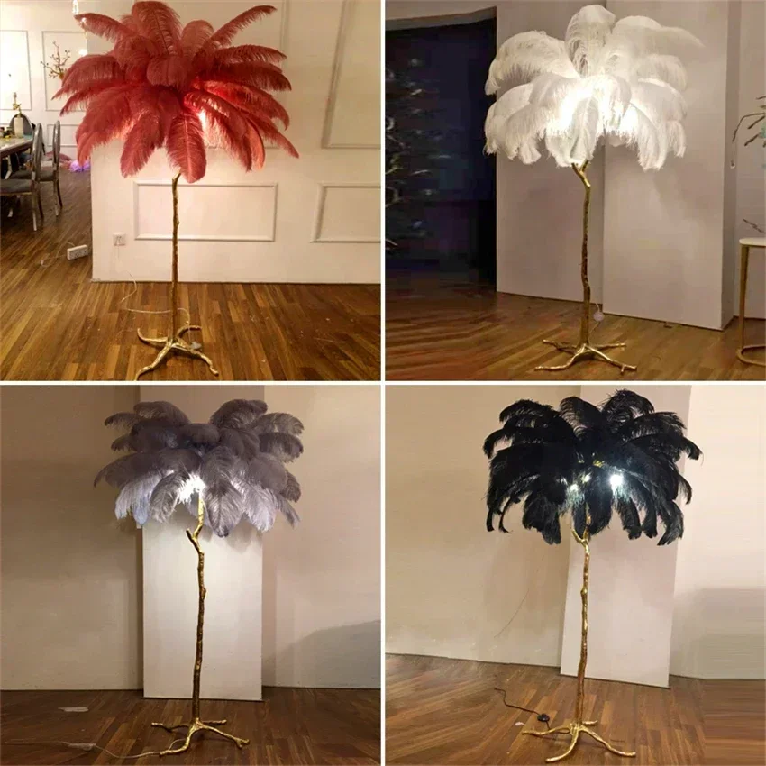 โคมไฟตั้งพื้นขนนกกระจอกเทศแบบโ - Resin Art Floor บทวิจารณ์และราคา