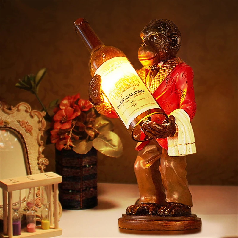 Retro ลิงโคมไฟ Vintage โคมไฟตั - Resin Art Floor บทวิจารณ์และราคา