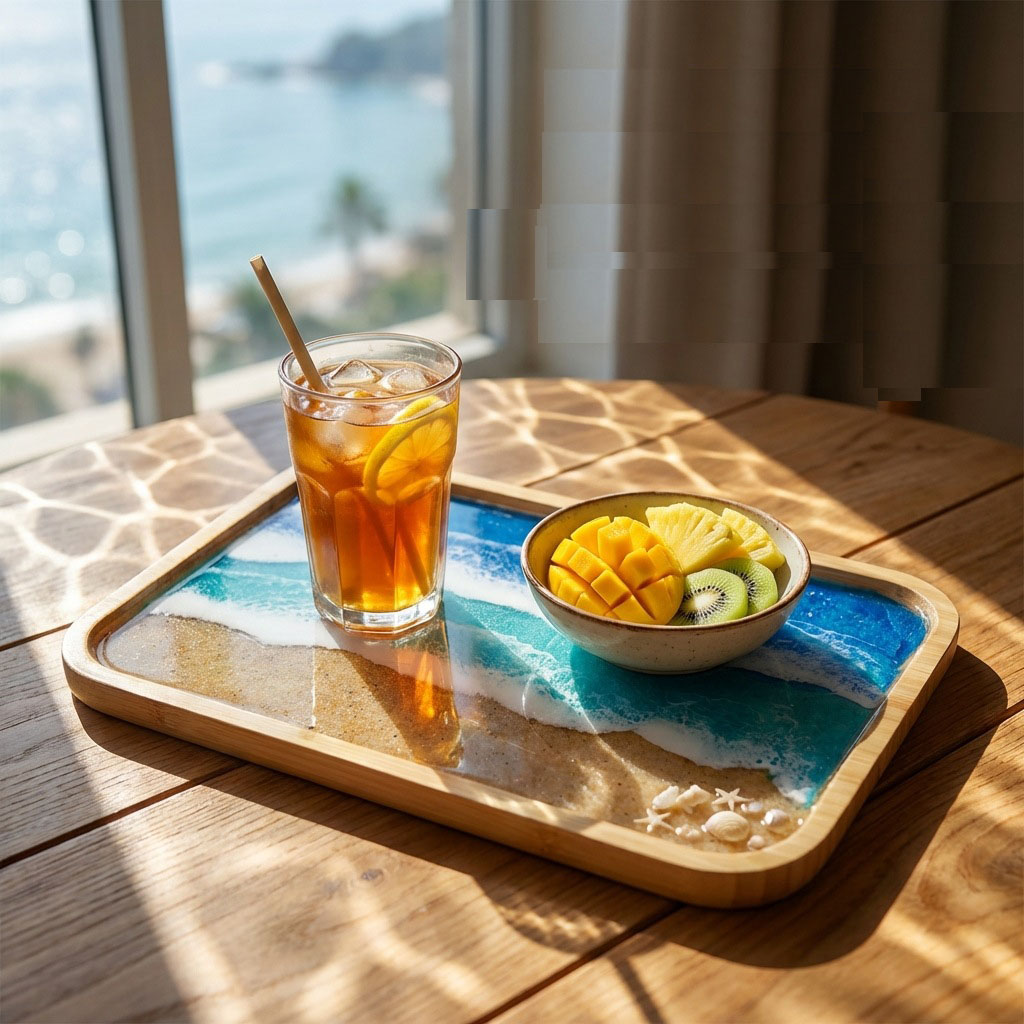 ถาดตกแต่งงานศิลปะเรซิ่นอีพ็อกซ - Resin Art Dining Table บทวิจารณ์และราคา
