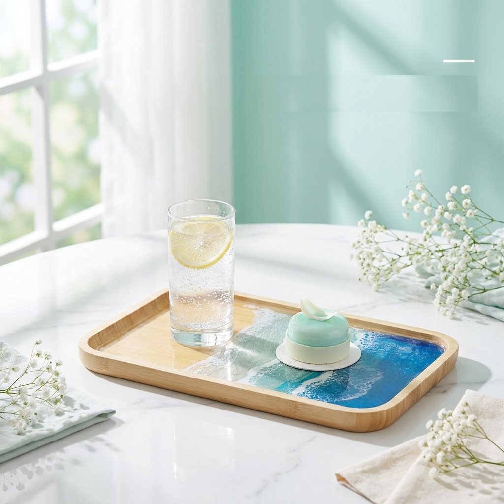 ถาดตกแต่งงานศิลปะเรซิ่นอีพ็อกซ - Resin Art Dining Table บทวิจารณ์และราคา