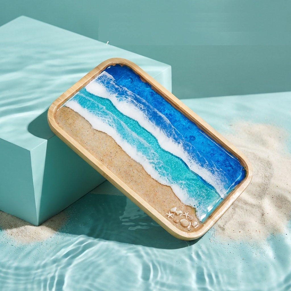 ถาดตกแต่งงานศิลปะเรซิ่นอีพ็อกซ - Resin Art Dining Table บทวิจารณ์และราคา