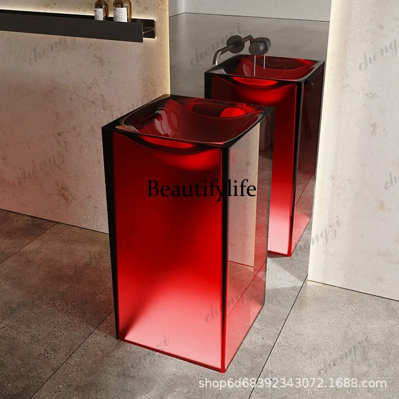 อ่างล้างหน้าทรงกระบอกเรซิ่นใส  - Resin Art Floor บทวิจารณ์และราคา