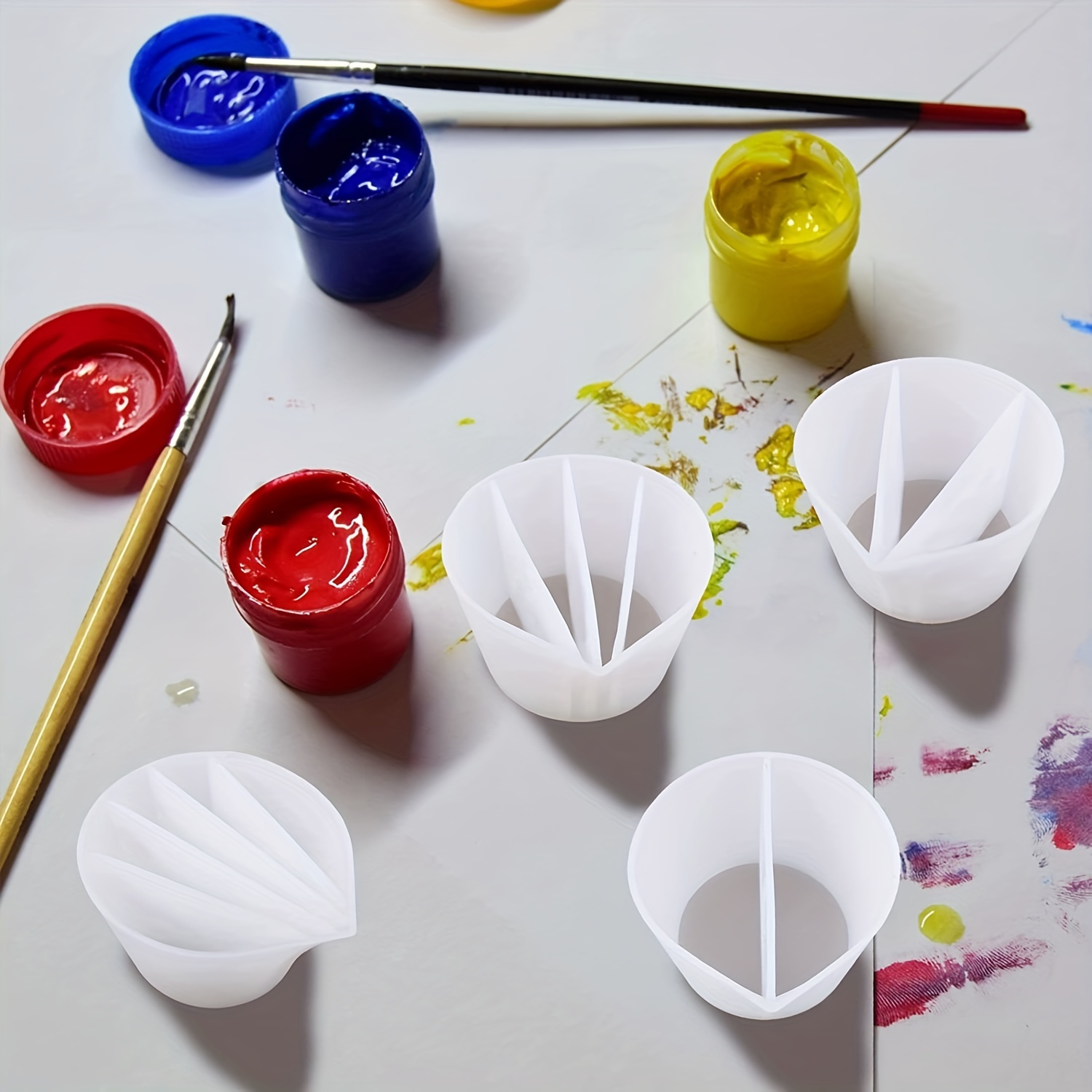 ถ้วยแบ่งส่วนแบบใช้ซ้ำได้ 4 ชิ้ - Resin Art Pouring บทวิจารณ์และราคา