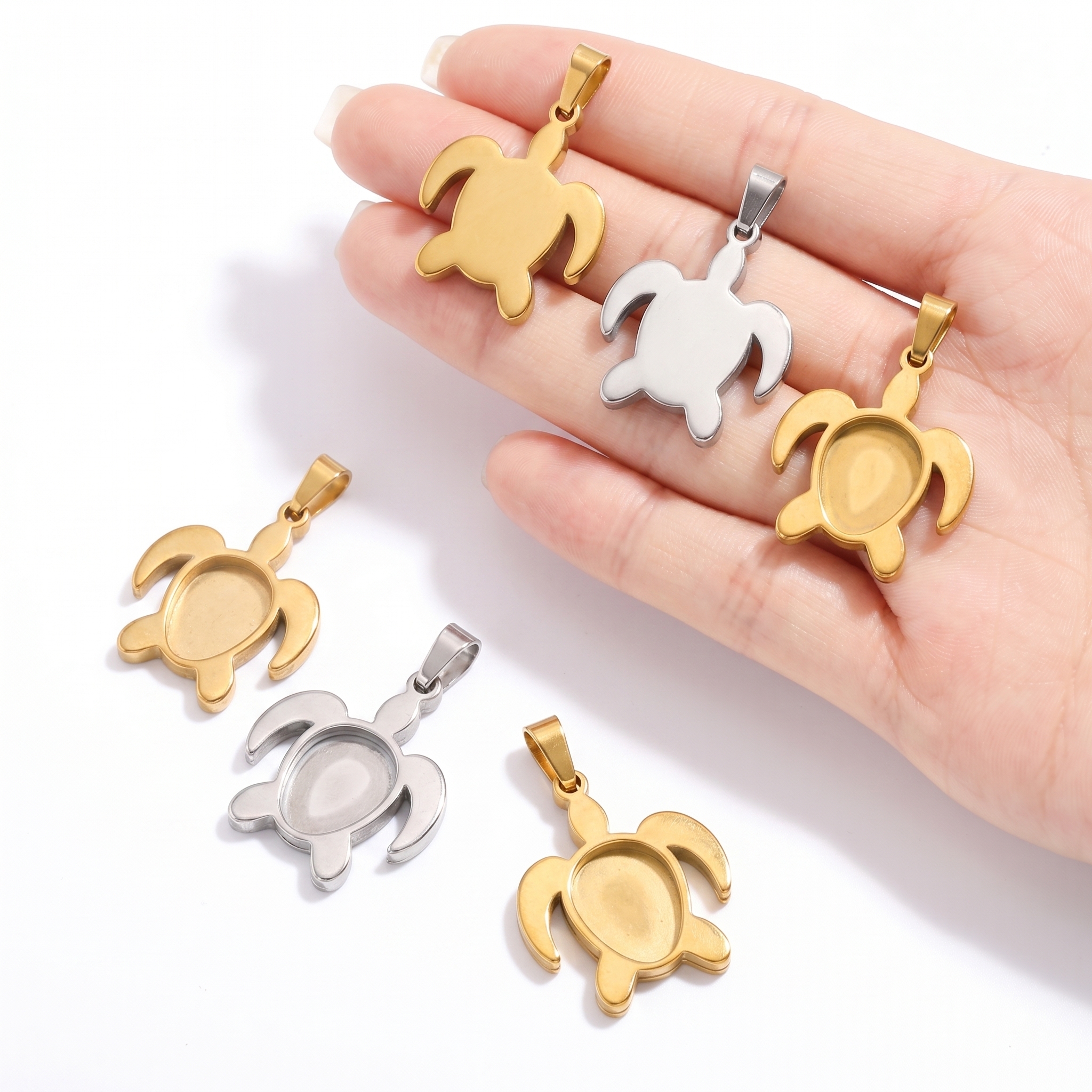 จี้รูปเต่าสแตนเลส 5 ชิ้น ขนาด  - Resin Art Kits For Adults บทวิจารณ์และราคา