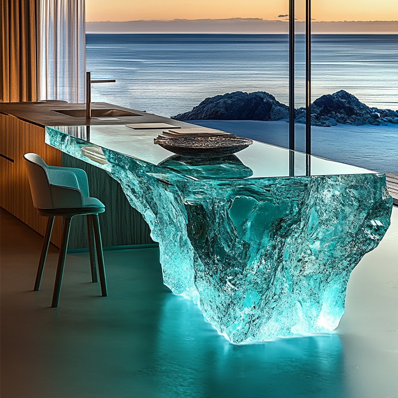 โมเดิร์นหรูหราบ้านVilla Bar Lu - Resin Art Dining Table บทวิจารณ์และราคา