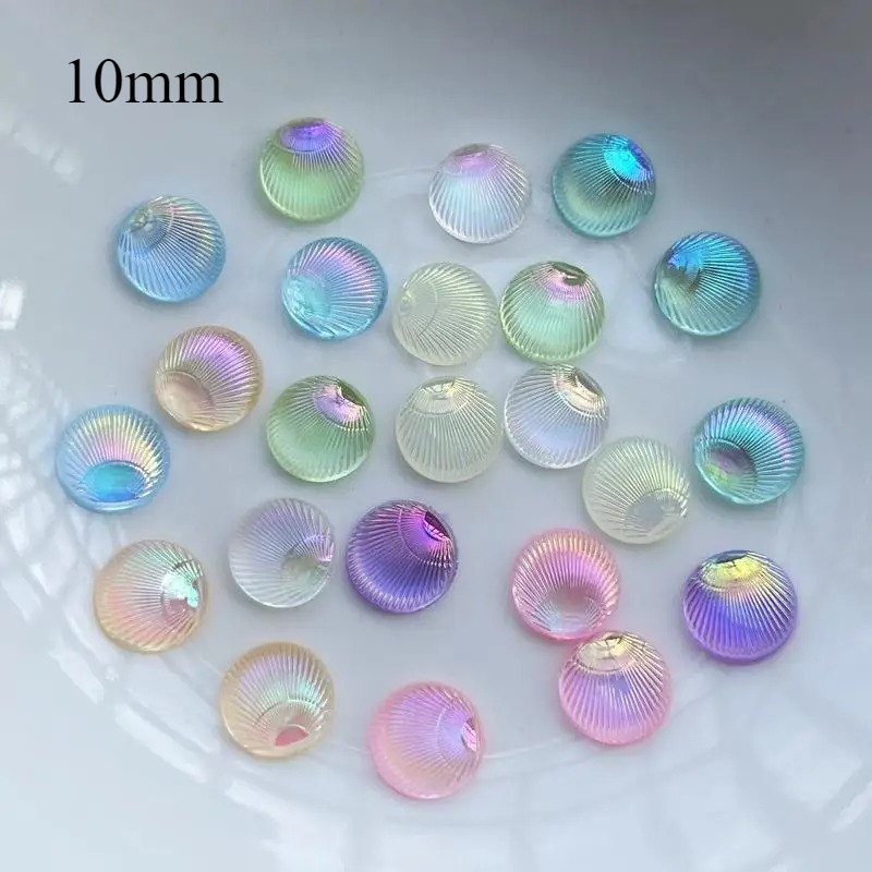 100 ชิ้น เปลือกหอยทรงกลม 3 มิต - Resin Art Earrings Design บทวิจารณ์และราคา