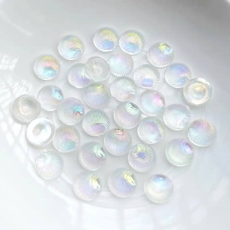 100 ชิ้น เปลือกหอยทรงกลม 3 มิต - Resin Art Earrings Design บทวิจารณ์และราคา
