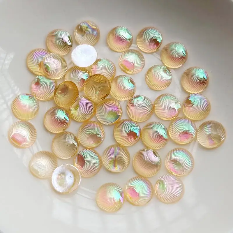 100 ชิ้น เปลือกหอยทรงกลม 3 มิต - Resin Art Earrings Design บทวิจารณ์และราคา