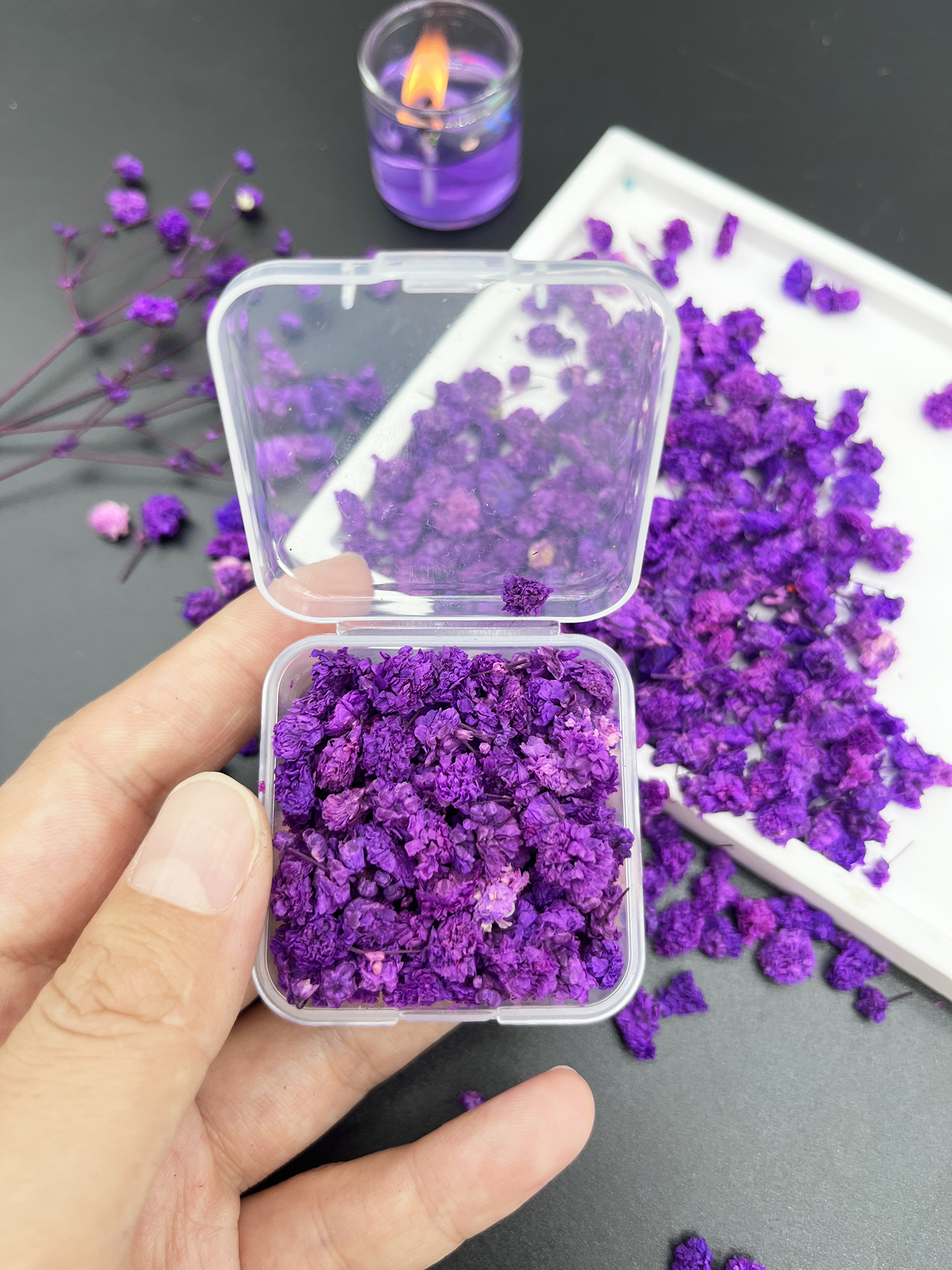 1 กล่องดอกไม้ประดิษฐ์สำหรับงาน - Resin Art Earrings Design บทวิจารณ์และราคา