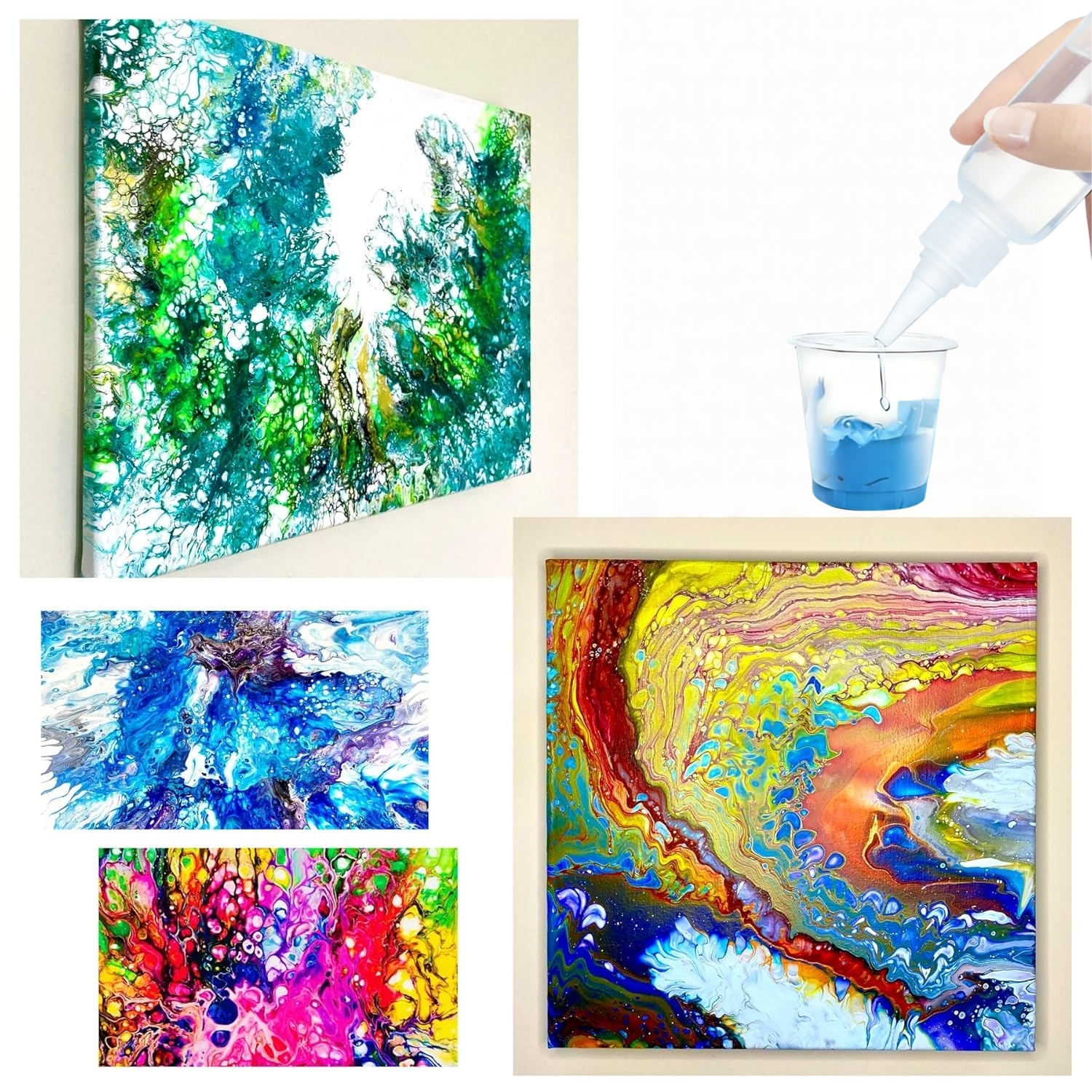 น้ำยาซิลิโคนสำหรับเทสี 3.3 ออน - Resin Art Pouring บทวิจารณ์และราคา